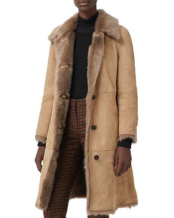 burberry thetsford shearling coat|burberry cashmere cape coat.